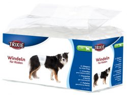 TRIXIE Windeln für Rüden, Einwegwindeln bei Inkontinenz, Größen S - M/ M-L/ L - XL 12 Stk.
