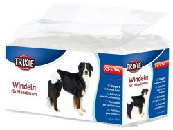 TRIXIE Windeln für Hündinnen Größe XS - XL mit Rutenöffnung, Einmalswindeln 12 Stk.